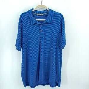 TASC Performance Bamboo Striped short sleeve super soft polo shirt sz XXL
